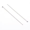 thumbnail image 2 of Platinum Color Brass Flat Head Pins Fit Jewelry Making Findings Cadmium Free & Nickel Free & Lead Free Size: about 0.75~0.8mm thick 5.0cm long head: 2mm, 2 of 2