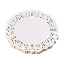 LABSERRON 100Pcs Round White Paper Doilies 6.5 Inch Greaseproof Paper for Food Tableware Kitchen Supplies