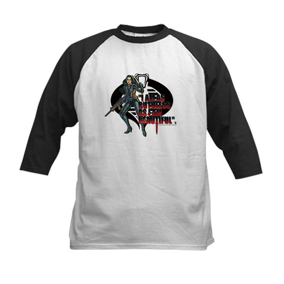CafePress - G.I. Joe Baroness Kids Baseball Tee - Kids Cotton Baseball Jersey, 3/4 Sleeve Shirt