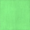thumbnail image 1 of Ahgly Company Indoor Square Solid Emerald Green Modern Area Rugs, 3' Square, 1 of 4