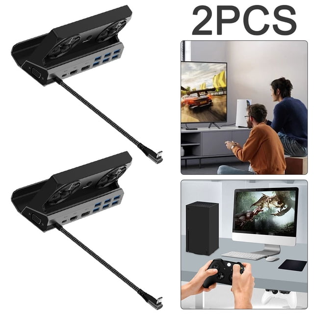 Estación Acoplamiento 4K 60Hz Soporte PD 100W RJ45 para ROG Ally Game (11 en 1) 2 Uds.