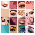 thumbnail image 4 of Paleta de sombras de ojos arcoíris de 40 colores, paleta de sombras de ojos con brillo metálico mate, 4 of 5