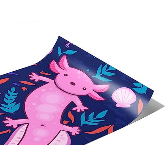 Rwraps Axolotl Smiling Salamanders Matte Vinyl Film Wrap 59in x 25ft Vinyl Vehicle Car Film Sheet