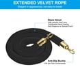 thumbnail image 3 of Unique Bargains 5 Feet Black Velvet Stanchion Rope, Crowd Control Barrier Rope with Snap Hook, Golden, 3 of 6