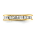 thumbnail image 3 of 14K Yellow Gold Ring Band Eternity Diamond Square Polished 3ct Princess Channel Set , Size 8, 3 of 4