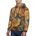 thumbnail image 3 of Sikiie Antique Map Adventure Scene Men's Hoodie, Essentials Hoodie, Sweatshirt, Pullover Hooded Sweatshirt for Men-Medium, 3 of 7