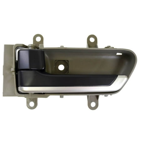 PT Auto Warehouse NI-2907AE-LH - Inner Interior Inside Door Handle, Beige (sage) Housing with Black/Silver Insert Lever - Driver Side