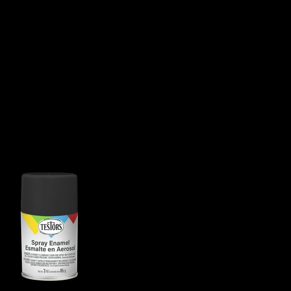 3 Pack, Black, Rust-Oleum Testors Flat Enamel Spray Paint- 1249T, 3 oz.