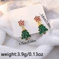 thumbnail image 2 of Niusricy Christmas Tree Earrings for Women Elk Snowflake Earrings Santa Snowman Drop Earrings Asymmetric Christmas Holiday Jewelry, 2 of 5