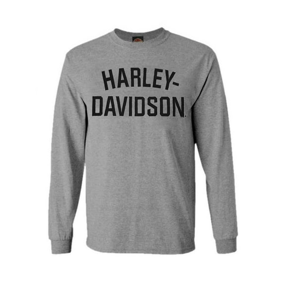 Men's T-Shirt, Long Sleeve Tee, Heritage H-D Gray 30296638, Harley Davidson