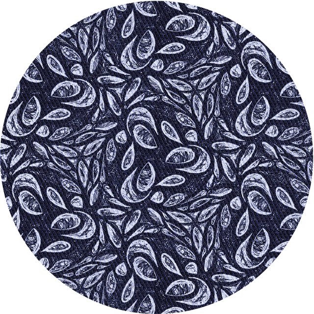 Ahgly Company Tapis d'Intérieur Lavables en Machine, Ronds de Transition, Bleu-Violet Clair, Ronds de 4'