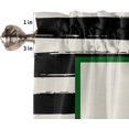 thumbnail image 5 of Curtain Valances for Windows, Christmas Plaid Truck Xmas Tree Black Striped Rod Pocket Valance Window Treatments Short Curtains for Kitchen Bathroom Living Room 54 x 18 Inches, 1 Panel, 5 of 6