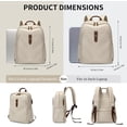 thumbnail image 4 of Laptop Backpack Purse for Women Fits 14 Inch Notebook Casual Daypack Work Travel College Bookbag Fashion Computer Bag (Apricot, 14 Inch), 4 of 8