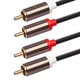 thumbnail image 5 of 4X Cable de Audio una 2 Macho una Macho Cable de Audio Chapado en para Cine en Casa DVD TV CD Amplificador Caja de Sonido, 5 of 7