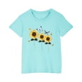 thumbnail image 1 of RXIRUCGD 2025 Vêtements d'Été pour Enfants T-shirt Imprimé Mode Mignon Col Rond Manches Courtes, 1 of 5