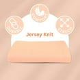 thumbnail image 3 of IDEAhome Jersey Knit Fitted Cot Sheet, 75" x 33" with 8" Pocket, Peach (1 Pack), 3 of 8