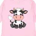 thumbnail image 4 of Inktastic Cute Black and White Holstein Cow Boys or Girls Long Sleeve Toddler T-Shirt, 4 of 5
