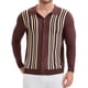 thumbnail image 1 of Camisas de polo de punto de manga larga para hombre con botones y estampado L marrón, 1 of 6
