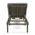 thumbnail image 6 of Adrian Outdoor Acacia Wood Chaise Lounge with Cushions, Grey,Dark Grey, 6 of 11