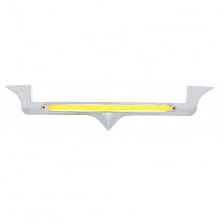 United Pacific 32712 Hood Emblem Chrome, With 24 Led "Glo" Light Bar, Amber