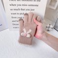 thumbnail image 1 of Guantes cálidos dulces para mujer, de invierno, gruesos, resistentes al frío, con dedos completos, delgados, para montar a caballo, conducir, pantalla táctil, sin bolitas, 1 of 6
