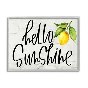 Stupell Industries Hello Sunshine Expression Soft Country Lemon Branch , 16 x 20, Designed by Valerie Wieners