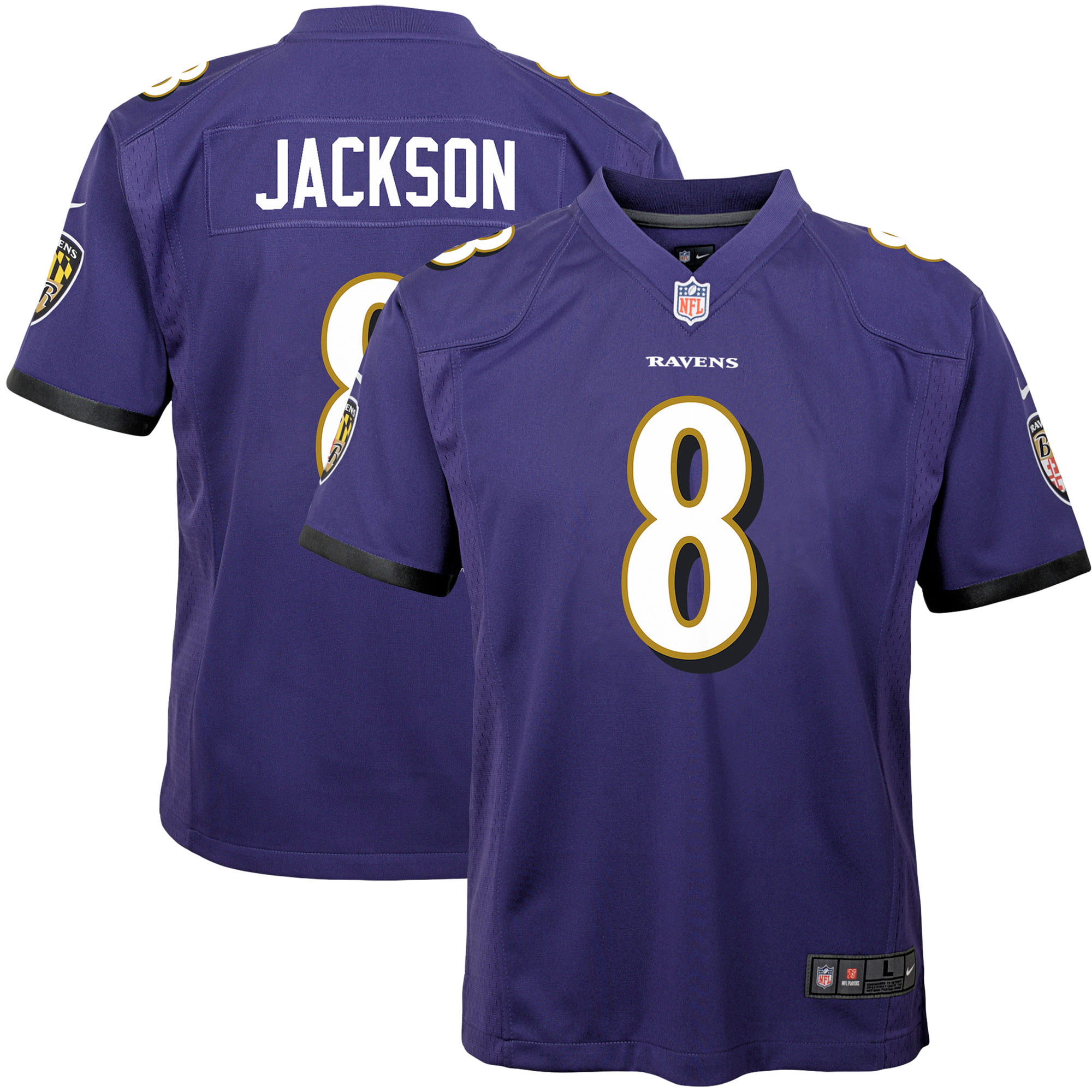 Lamar Jackson Baltimore Ravens Nike Youth Game Jersey - Purple - Walmart.com
