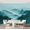 Color 1, variant on Wall Mural Peel and Stick Snow Capped Mountain Forest Wildlife Evergreen Pine Trees Woodland Self-Adhesive Wallpaper Removable Wall Decal Wall Sticker Home Decor for Living Room Bedroom 69"x96"