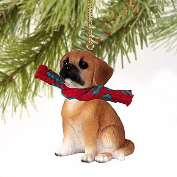 Conversation Concepts Puggle Tiny Miniature One Christmas Ornament Brown - Delightful!
