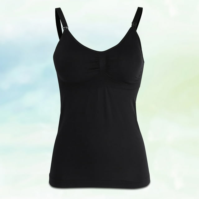 Chaleco de Maternidad, 3colors 3 Daños en la camiseta sin mangas de lactancia delgada con sujetador de lactancia incorporada para mujeres embarazadas posparto