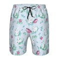 thumbnail image 3 of Logiee Rabbit And Butterfly Print Mens Swim Trunks Quick Dry Board Shorts,Breathable Hawaii Beach Shorts Swimwear Bathing Suits-3X-Large, 3 of 6