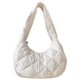 thumbnail image 1 of Bolso de media luna para mujer, bolso informal de plumón, bolso acolchado para las axilas, bolso de viaje de invierno, 1 of 8