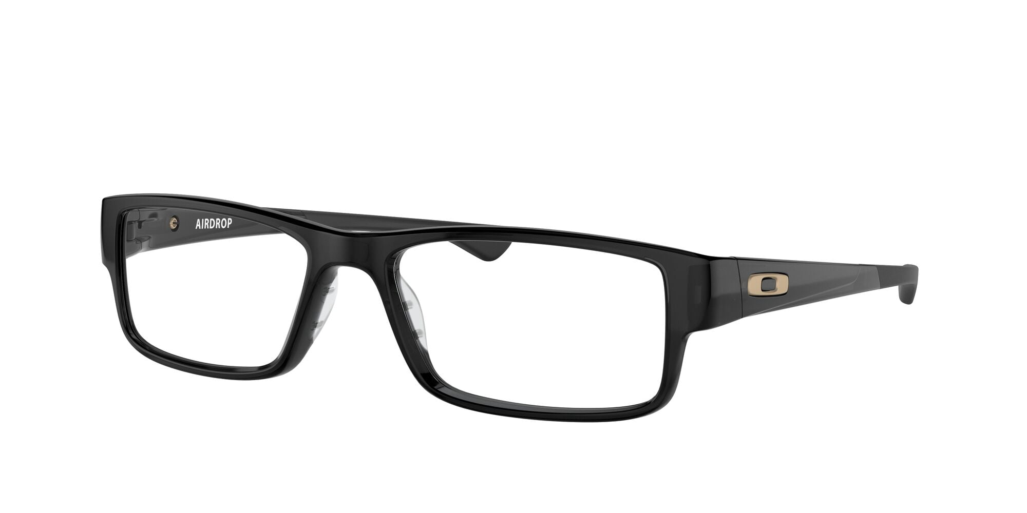 Oakley Airdrop Optical Glasses, Rectangular Eyeglasses with Demo Lenses, Size 57, Black Ink