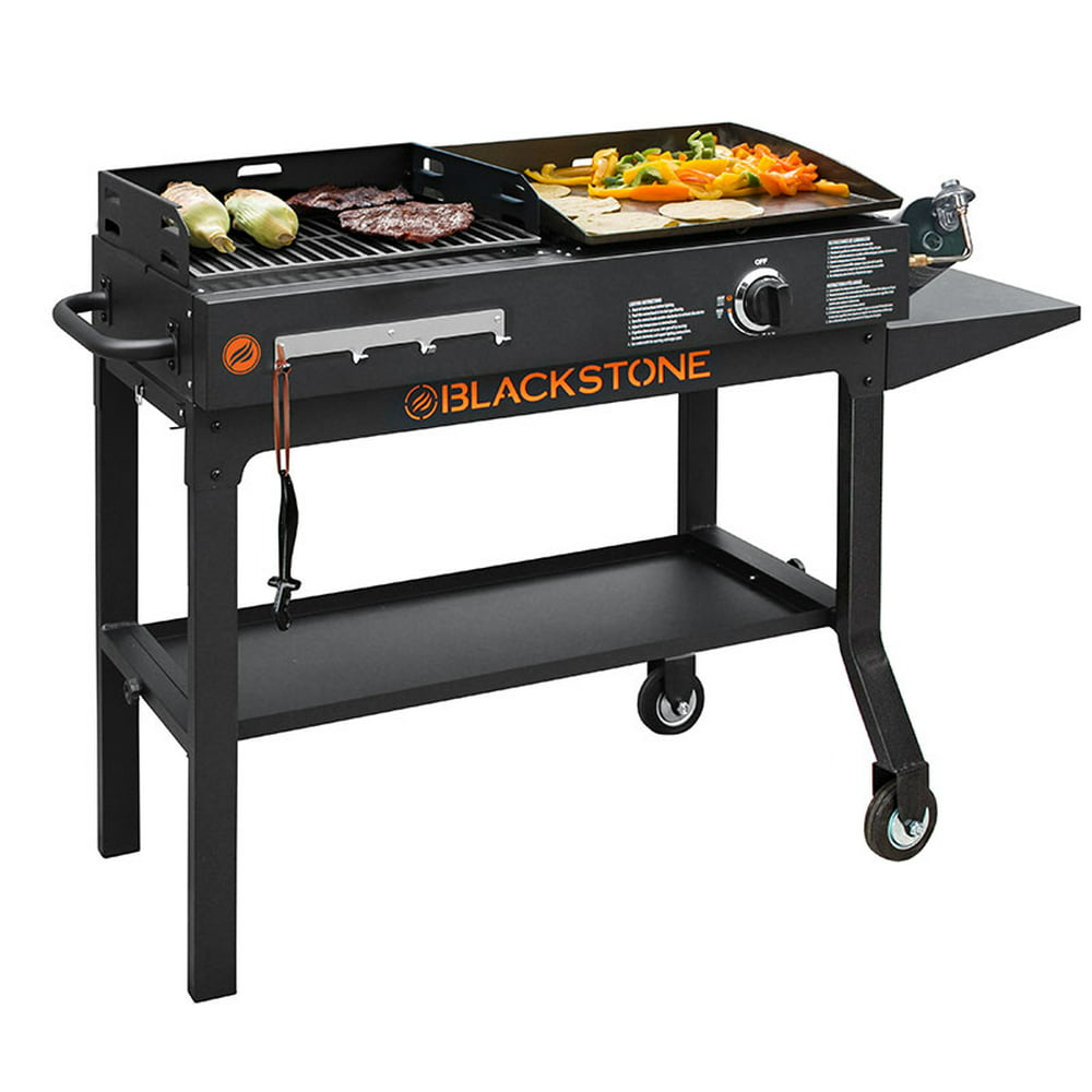 Blackstone Griddle and Charcoal Grill Combo Flat Top Gas ...