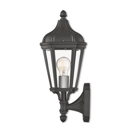 

World of Crystal Singapore Wall Sconces 7in Textured Black Cast Aluminum