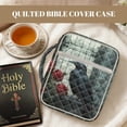 thumbnail image 7 of FOR U DESIGNS Raven Rose Pattern Bible Cover for Women Large Capacity Carrying Organizer Bag Quilted Bible Holder Case Bible Bag Christian Bible Accessories, 7 of 7