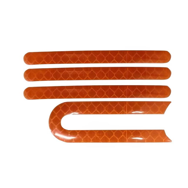 Eigraketly Paquete de 44 tiras reflectantes en forma de U, calcomanía autoadhesiva para bicicleta, instalación práctica, pegatinas de seguridad para la Patinetes eléctricos Naranja Eigraketly OD000564-04