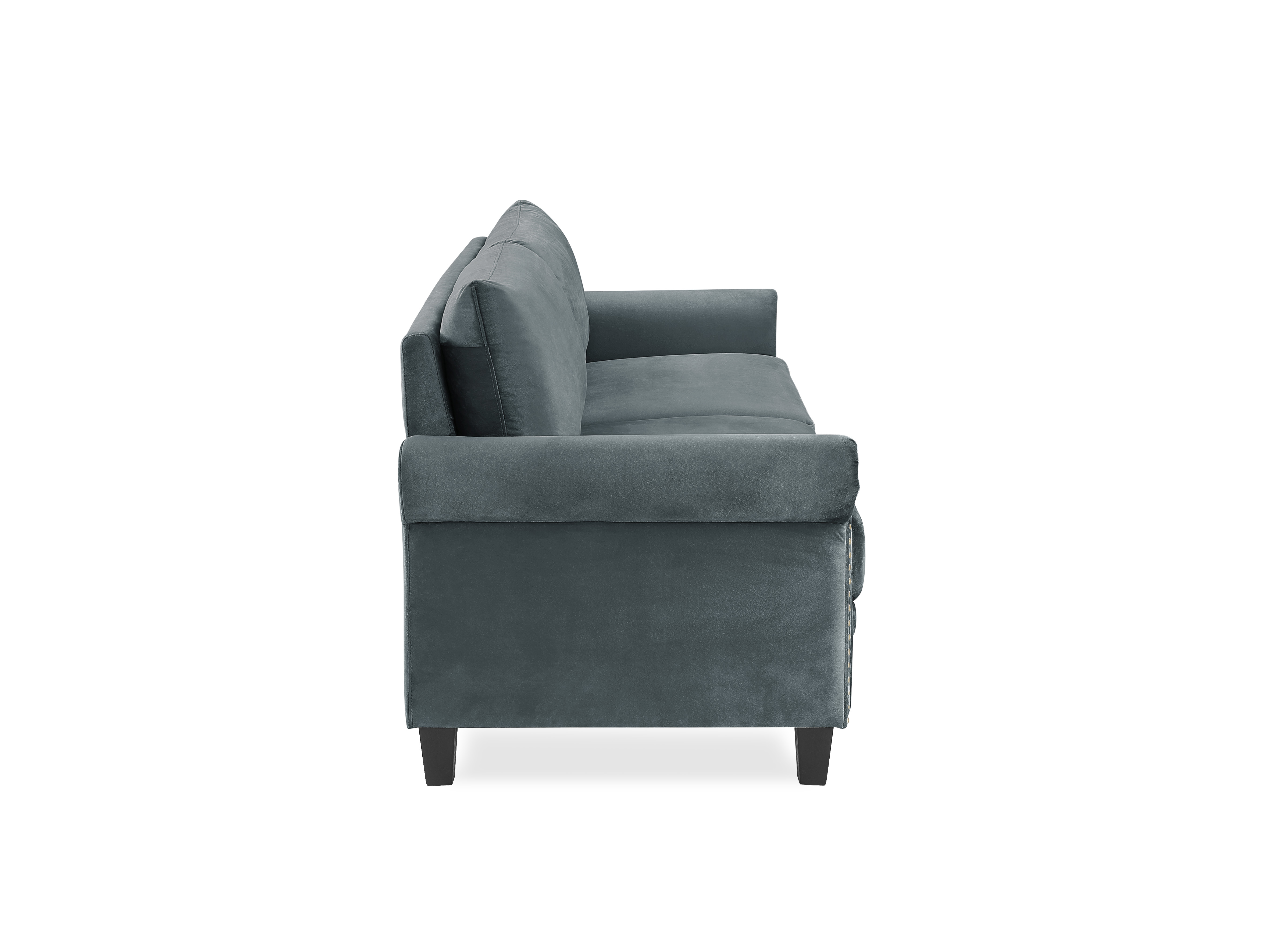Lifestyle Solutions Fallon Rolled Arms Sofa, Gray Fabric - image 4 of 9