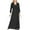 Black##1, variant on jsaierl Women Two-Piece Casual Solid Sleeveles Chiffon Dress Half Sleeve Lace Cardigan Set