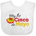 thumbnail image 3 of Inktastic My First Cinco de Mayo with colorful flower Boys or Girls Baby Bib, 3 of 4