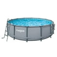 thumbnail image 3 of Funsicle 14' x 42" Oasis Round Swimming Pool with 14' Debris Cover, Gray, 3 of 12