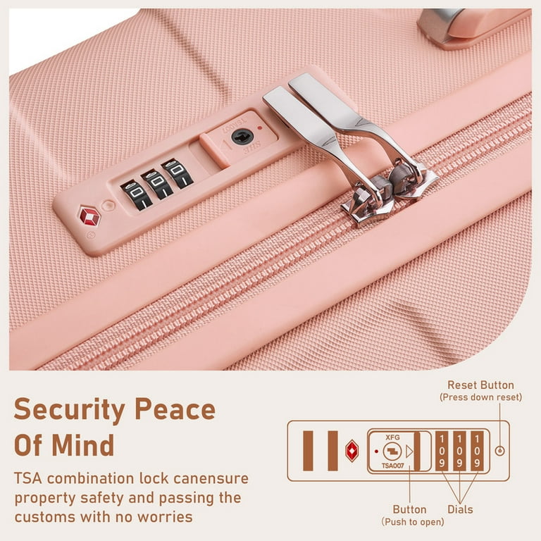 Joyway 20 Inch Carry-on Suitcase with Spinner Wheels TSA Lock Hard