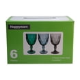 thumbnail image 4 of Juego 6 Copas de Vidrio Grueso con Diseño Diamante en Relieve, Capacidad 354 ml, Color Gris, 4 of 5