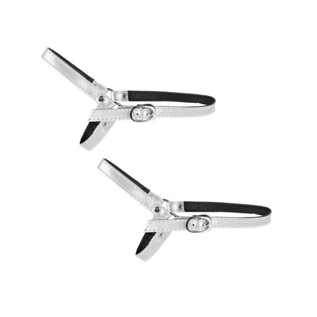 INSPIRE CHIC Sangles de Chaussures Antidérapantes Amovibles et Ajustables pour Femmes avec Boucle Argent Lustré 20,5 Cm/8,07 Pouces