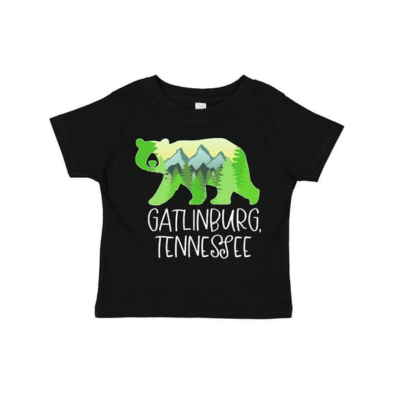 Inktastic Gatlinburg, Tennessee- Mountains and Bear Shape Boys or Girls Toddler T-Shirt