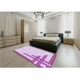 thumbnail image 5 of Ahgly Company Machine Washable Indoor Square Transitional Purple Area Rugs, 6' Square, 5 of 7