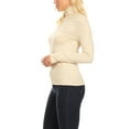 thumbnail image 3 of Women's Casual Solid Long Sleeve Fitted Turtleneck Sweater Top, 3 of 5