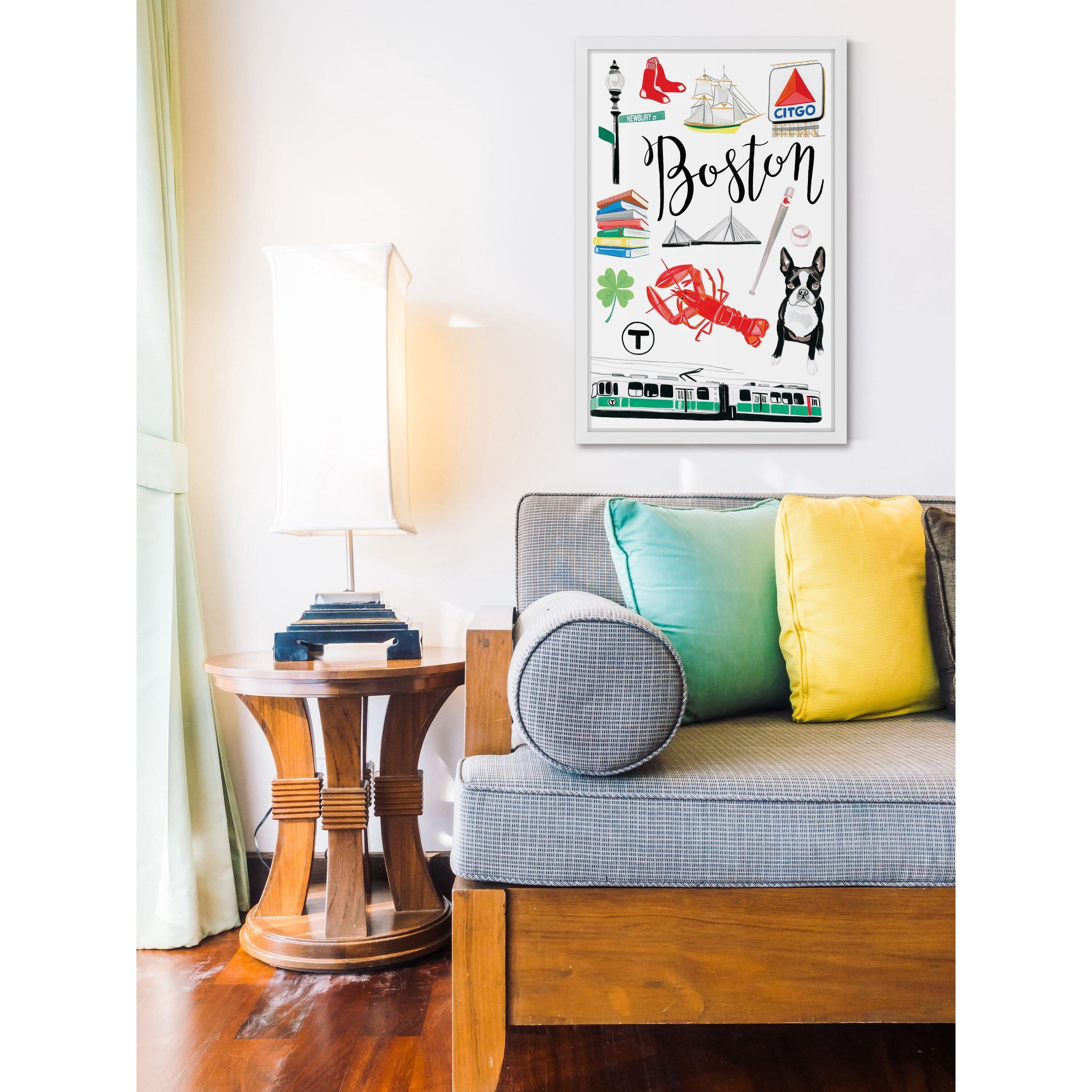 Marmont Hill "Boston Icons" by Molly Rosner Framed Painting Print