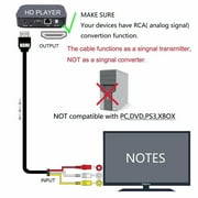 1.5m /5ft Video Cable HDMI to RCA Audio AV Adapter, Male M/M 3-RCA DVD HDMI 1080P for HDTV