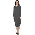 thumbnail image 5 of Women's Micro Suede Knit Comfy Midi Dress, 5 of 9